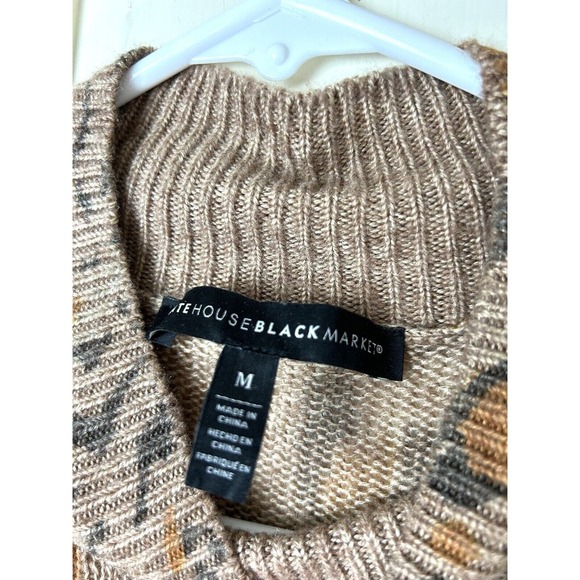 White House Blk. Market Leopard Print Knit Sweater-Med. - Picture 6 of 6